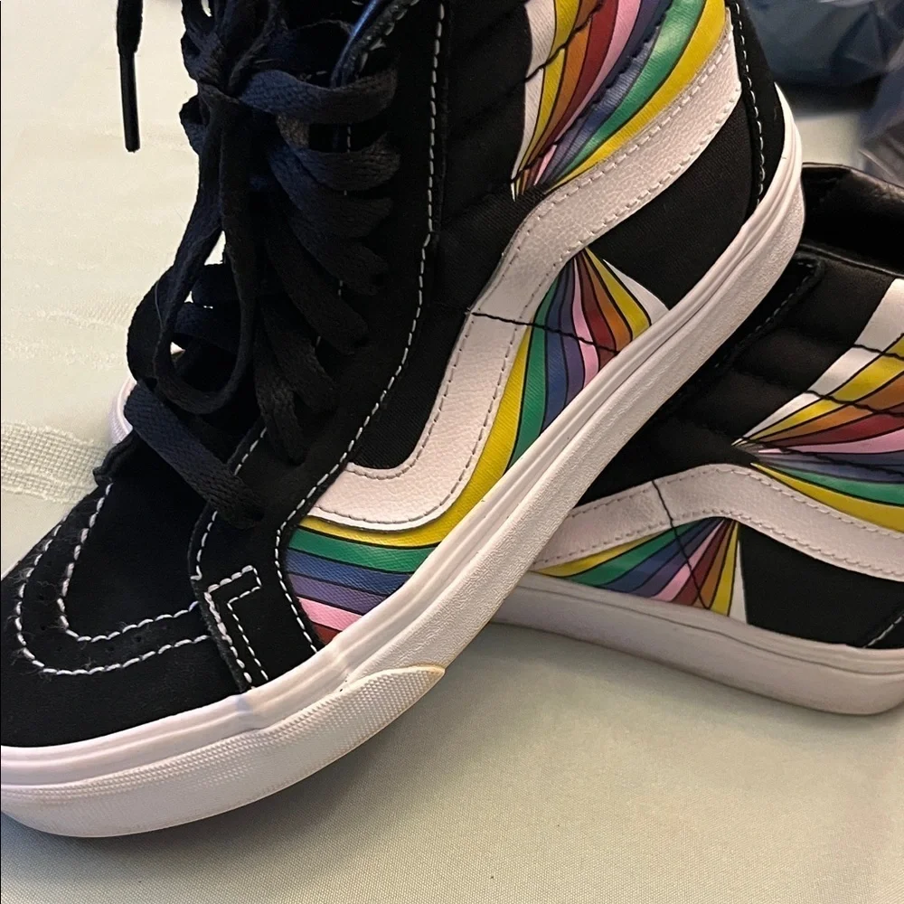 VANS Colorful High-Top Kids Shoes 4.5